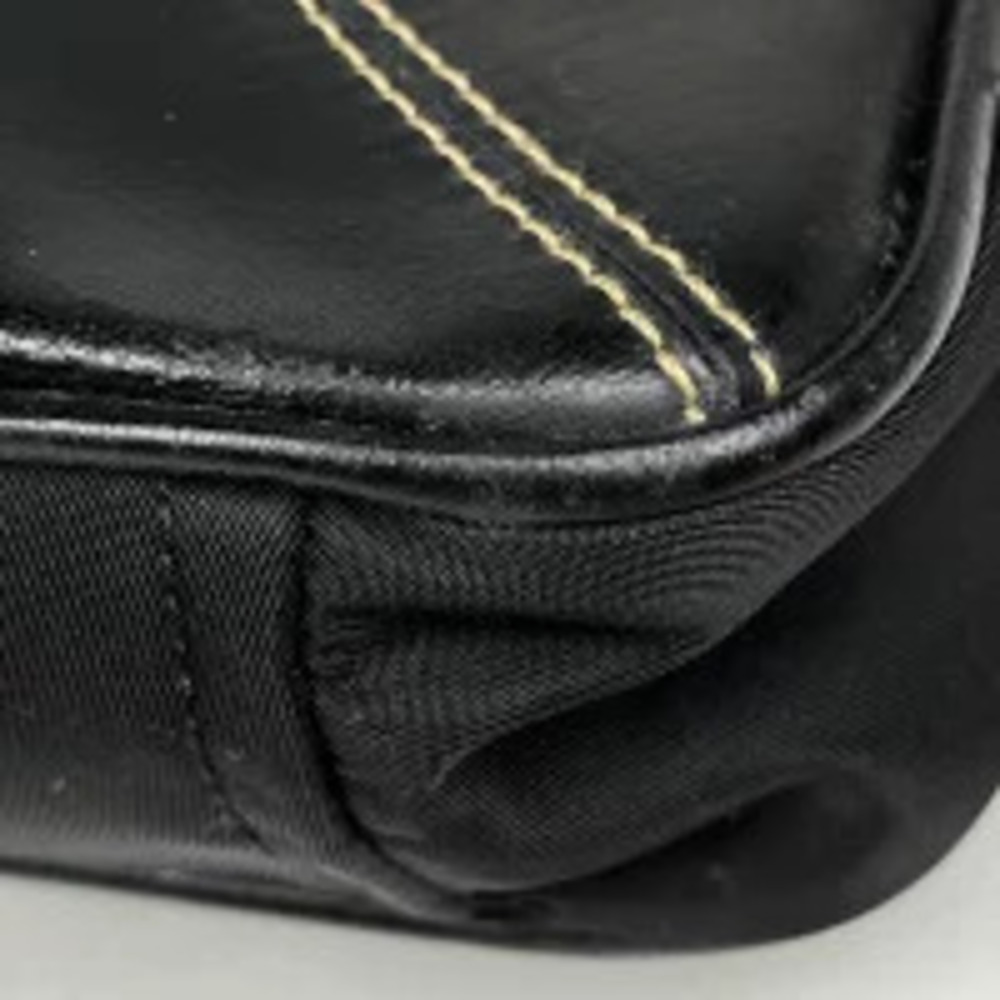 Prada Plate Shoulder Black Tessuto Bag 2way Nero Black